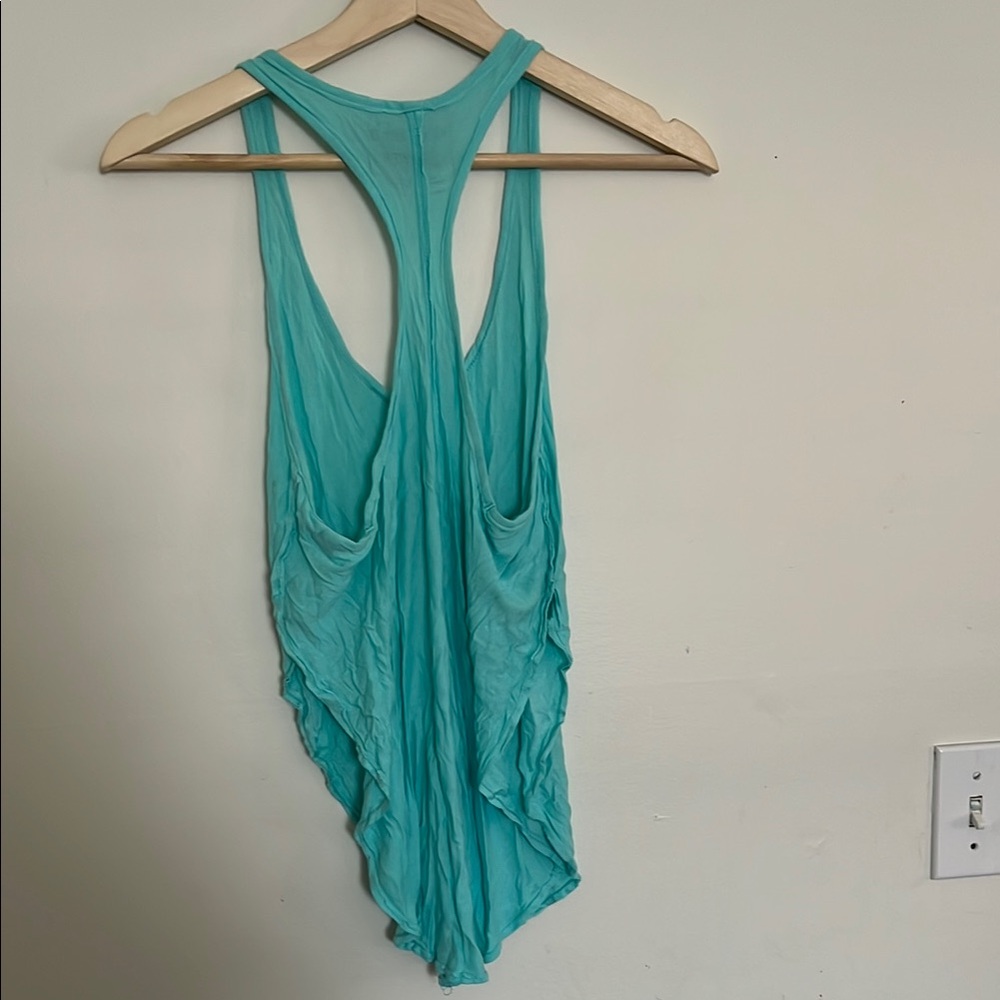 Turquoise Racerback Tank Top - Picture 2 of 4